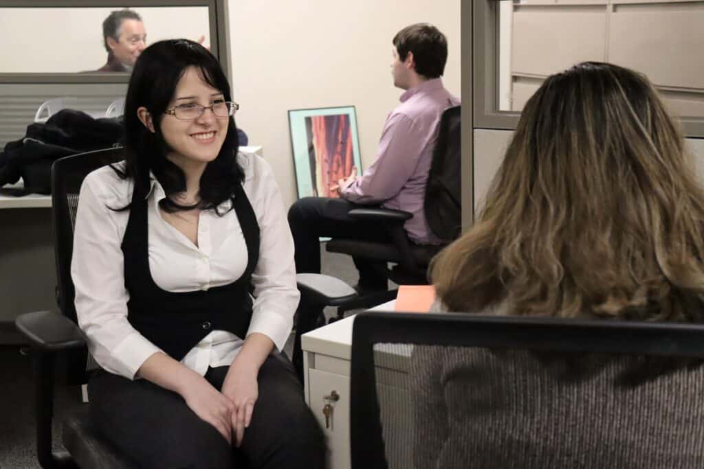 a session at an old national bank hosted mock interview event.