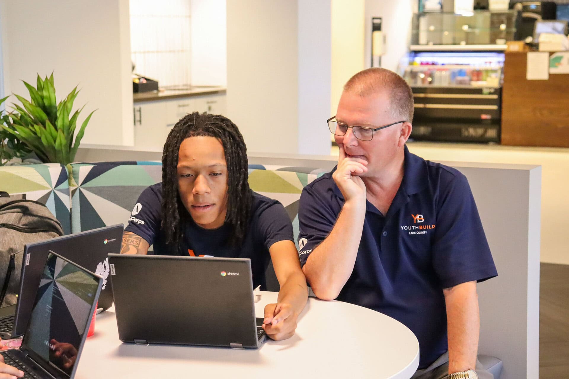 YouthBuild alumni using YBLC resources