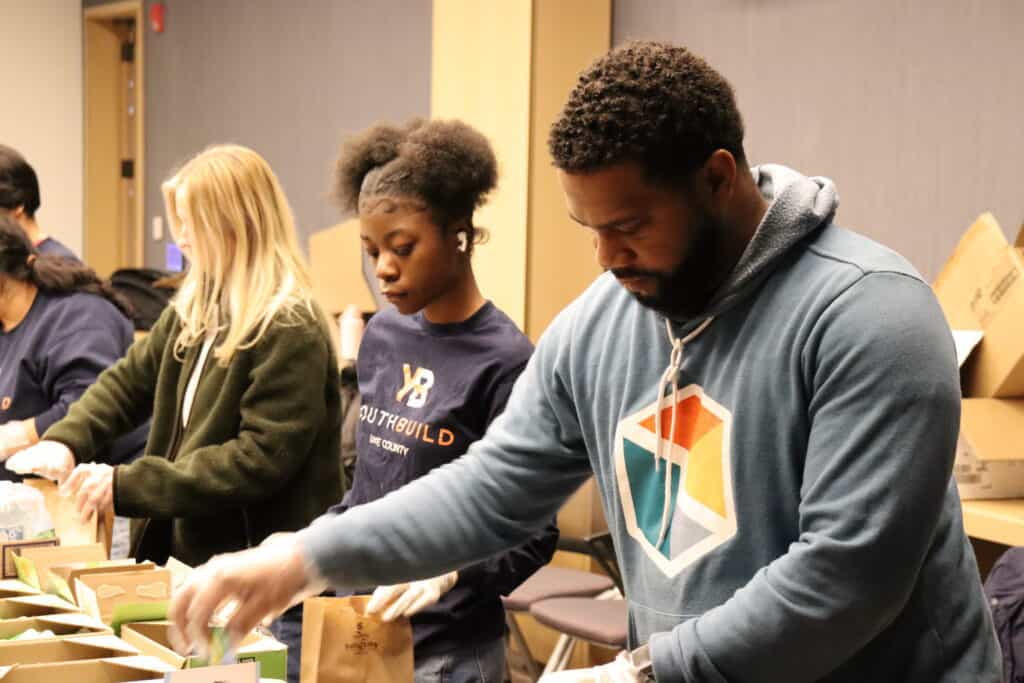 making sandwiches for the homeless with zoro