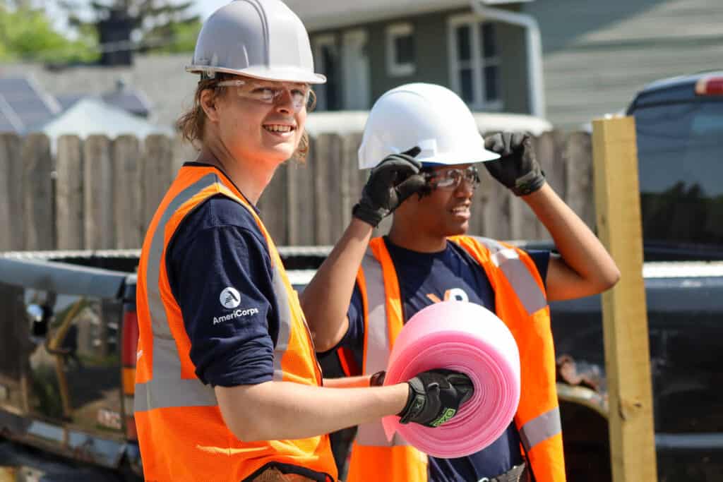 people wearing hardhats